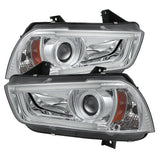 Spyder® 5074195 - Chrome Projector U-Bar LED Head Lights 