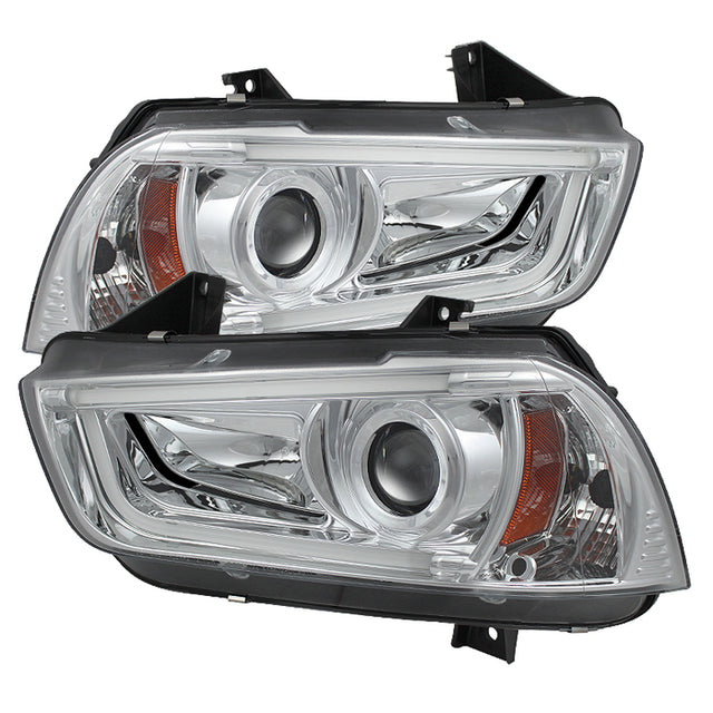 Spyder® 5074195 - Chrome Projector U-Bar LED Head Lights 