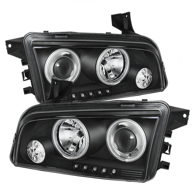 Spyder® 5009715 - Black Projector CCFL Halo Head Lights 