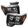 Spyder® 5030108 - Black Projector CCFL Halo Head Lights 