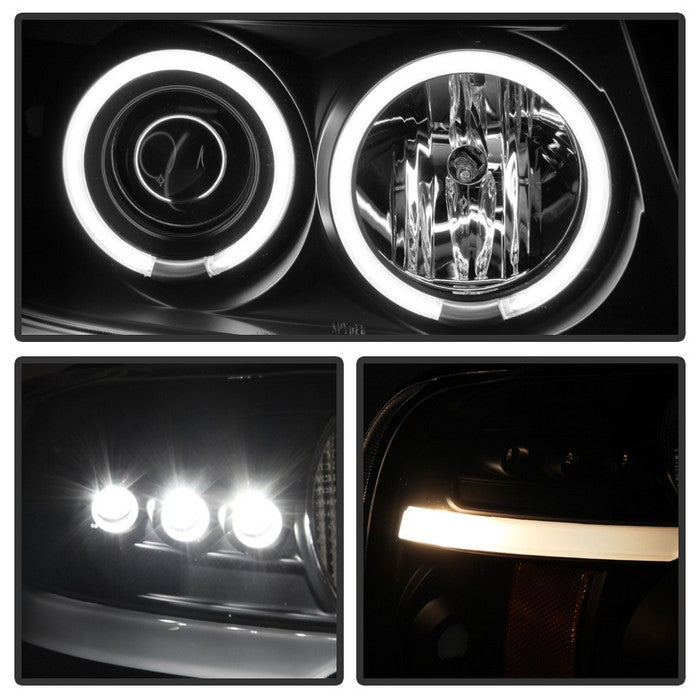 Spyder® 5030085 - Black Projector CCFL Halo Head Lights 