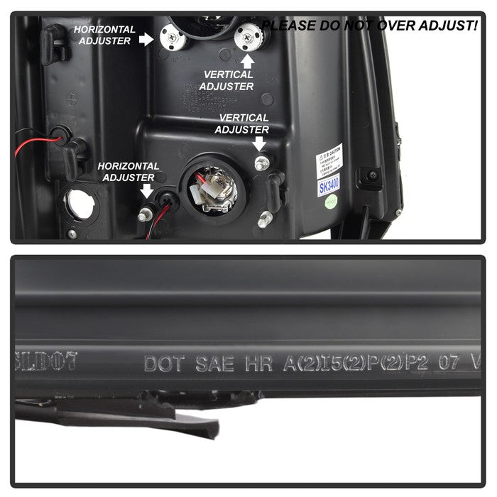 Spyder®  5083609 - Black Projector LED DRL Head Lights 