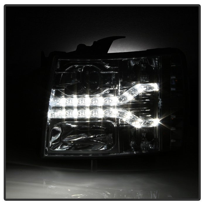 Spyder® 5083586 - Chrome Projector LED DRL Head Lights 