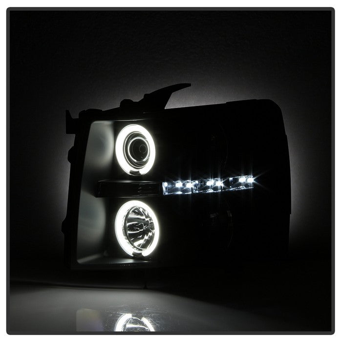 Spyder® 5033864 - Black Projector CCFL Halo Head Lights 