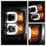Spyder® 5079480 - Chrome Projector LED DRL Head Lights 