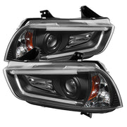 Spyder® 5074188 - Black LED U-Bar Projector Head Lights 