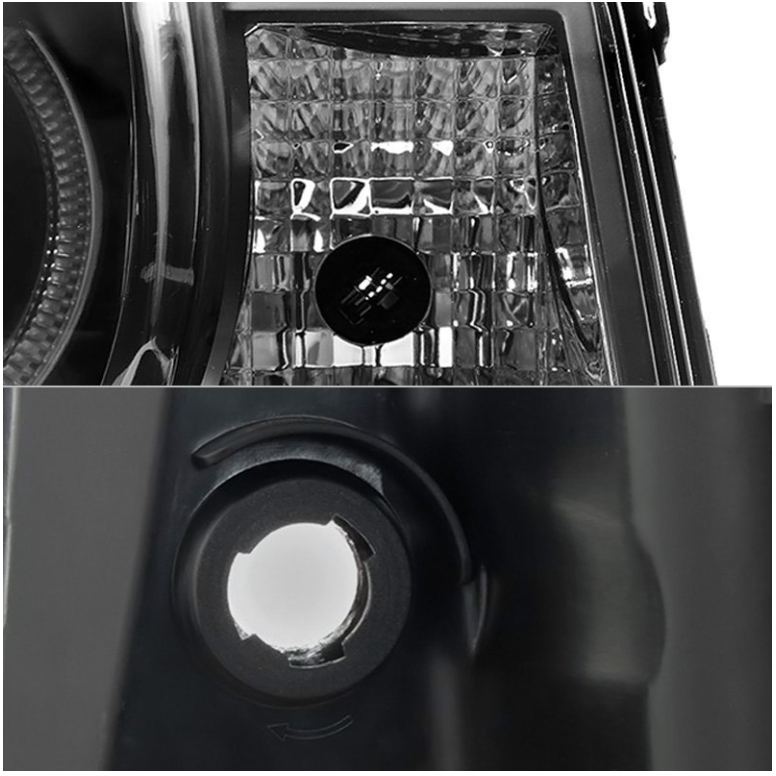 Spyder® PRO-JH-CCAM10-LED-BK - Black LED Halo Projector Headlights 