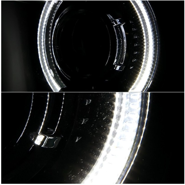 Spyder® PRO-JH-CCAM10-LED-BK - Black LED Halo Projector Headlights 