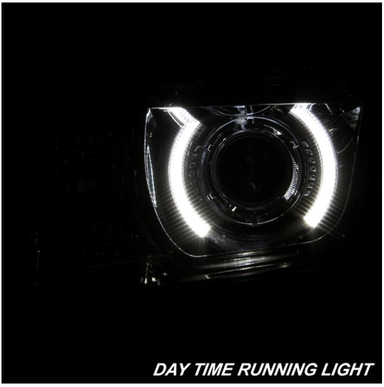 Spyder® PRO-JH-CCAM10-LED-C - Chrome LED Halo Projector Headlights 