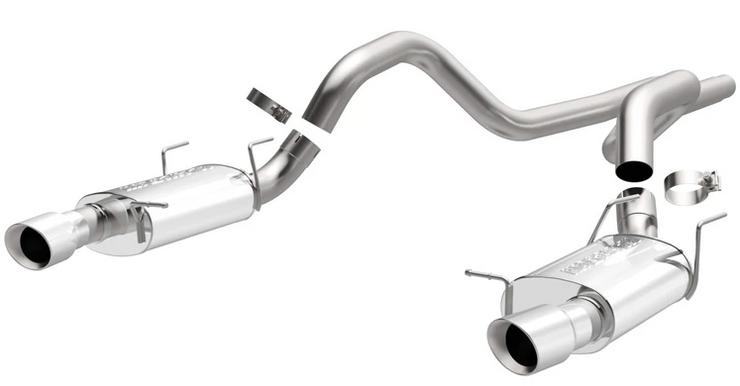 Magnaflow® (11-12) Mustang GT/GT500 409SS Cat-Back Exhaust System with Split Rear Exit - 10 Second Racing