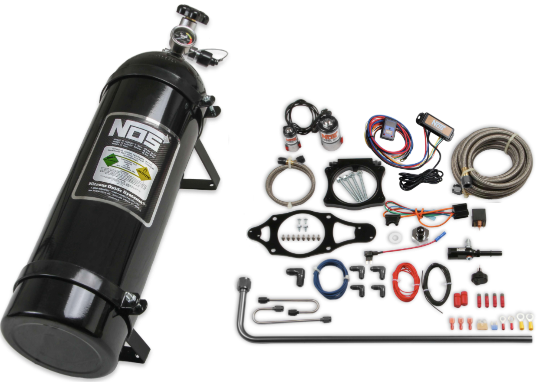 NOS® (16-21) Camaro SS Wet Plate Nitrous Oxide System w/ 15 lb. Black Bottle & 80mm Plate - 10 Second Racing