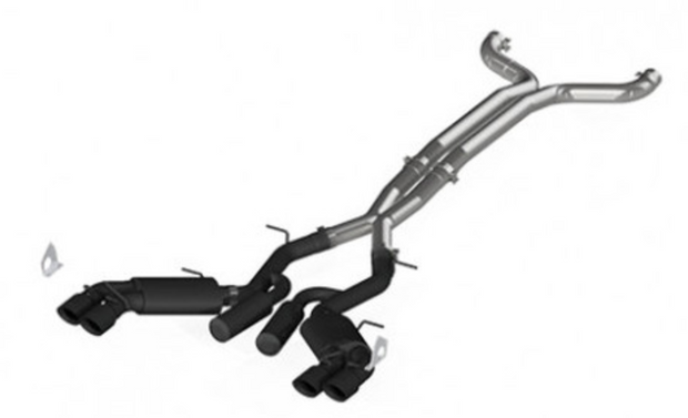 MBRP® (16-21) Camaro SS Black Coated Cat-Back Exhaust System (Manual Trans) - 10 Second Racing