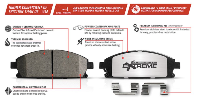 Power Stop® (16-24) Camaro SS 1-Click Street Warrior Z26 Drilled/Slotted Brake Kit