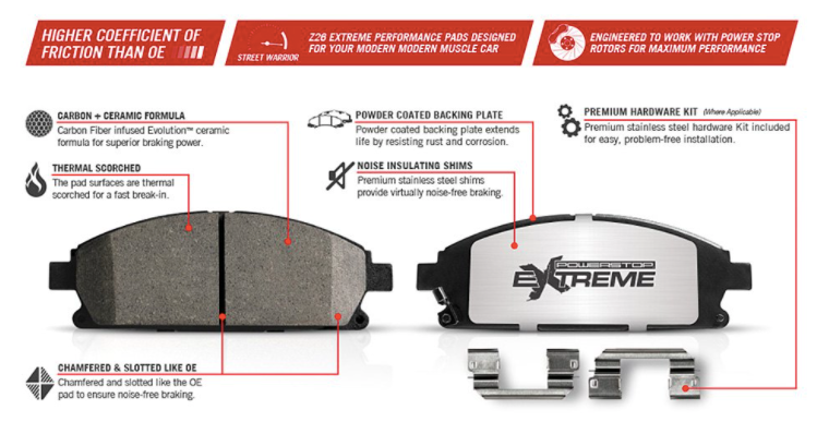 Power Stop® (15-21) Mopar SRT Z26 Street Warrior Brake Kit (6-Piston Front Calipers) - 10 Second Racing