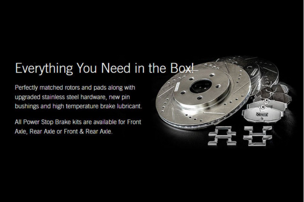 Power Stop® (05-23) Mopar SRT 1-Click Z23 Evolution Sport Rear Brake Kit with Powder Coated Calipers (4/6-Piston Front Calipers)