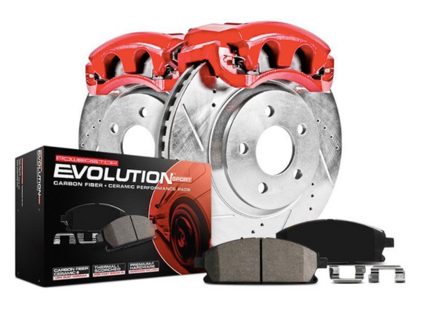 Power Stop® (05-23) Mopar SRT 1-Click Z23 Evolution Sport Rear Brake Kit with Powder Coated Calipers (4/6-Piston Front Calipers)