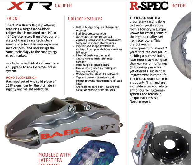 BAER® (05-23) Mopar SRT Extreme-Plus Drilled/Slotted Big Brake Kit