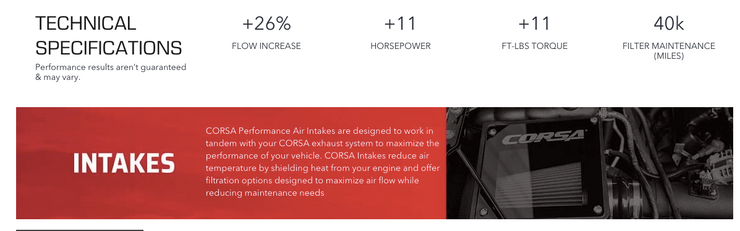 Corsa® (14-19) Silverado/Sierra APEX Metal Air Intake with MaxFlow Oiled Filter