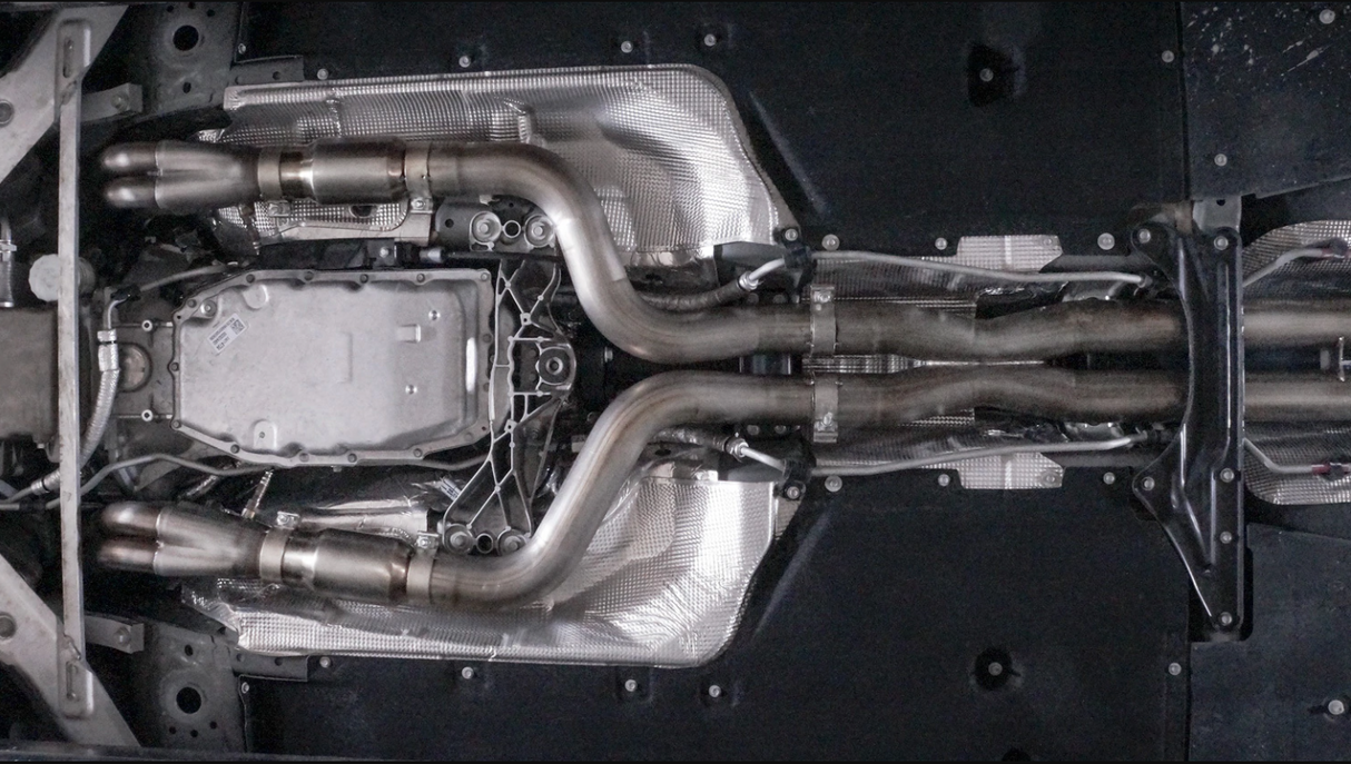 Stainless Works® (16-19) CTS-V 304SS 2" x 3"  Long Tube Headers with Catted Mid-Pipes