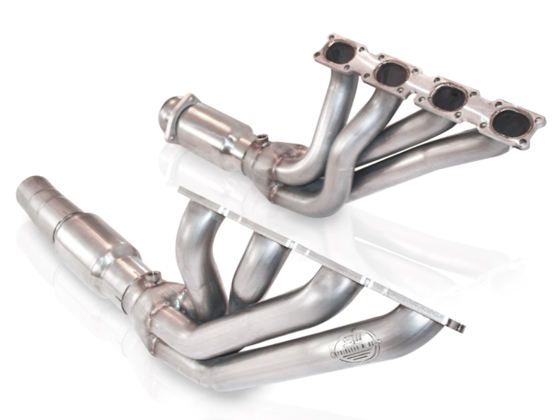 Stainless Works® (90-92) ZR1 LT5 304SS 2" x 2-1/2" Long Tube Headers with Catted Mid-Pipes