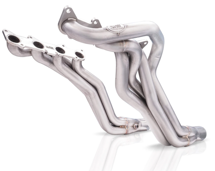 Stainless Works® (15-20) GT350/GT350R 304SS 1-7/8" x 3" Long Tube Headers with Catted Mid-Pipes