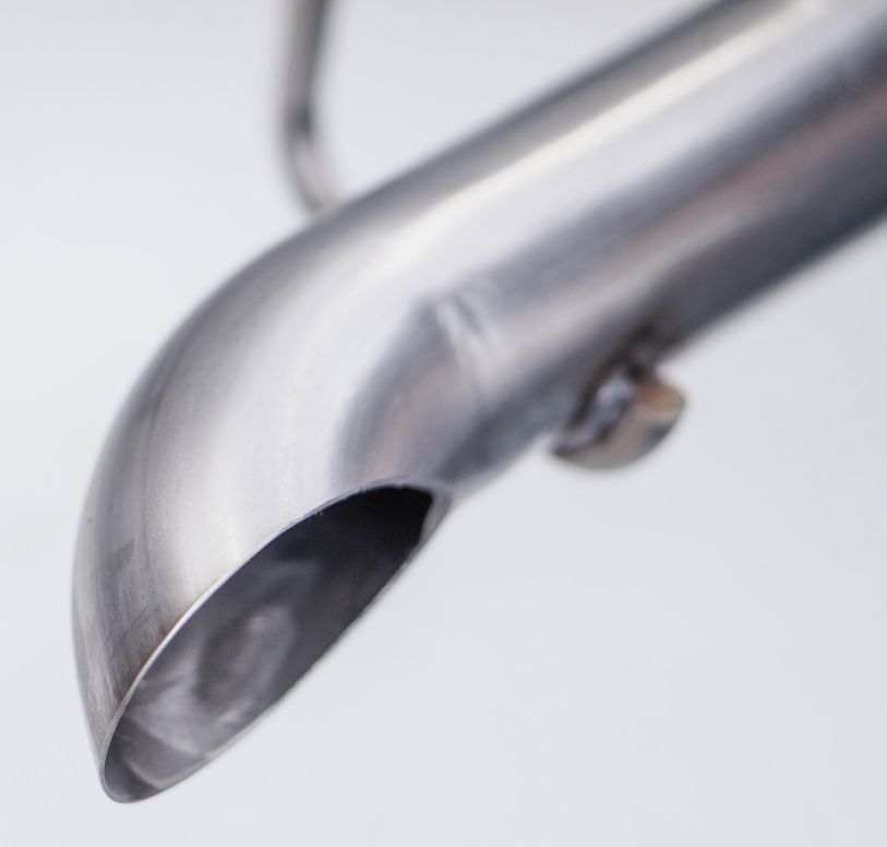 Stainless Works® (18-23) Wrangler JL 304SS 2.5" Retro Chambered Cat-Back System Rear Dump Exit