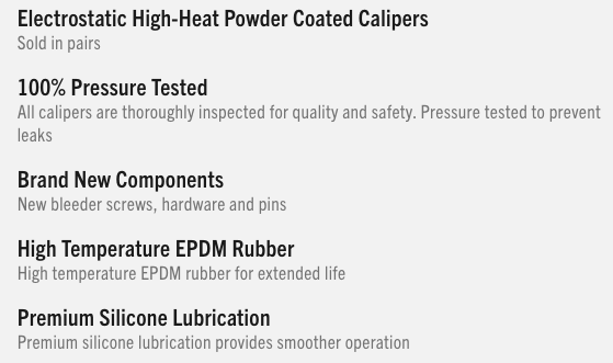 Power Stop® (05-23) Mopar SRT Powder Coated Rear Brake Calipers (4/6-Piston Front Calipers)