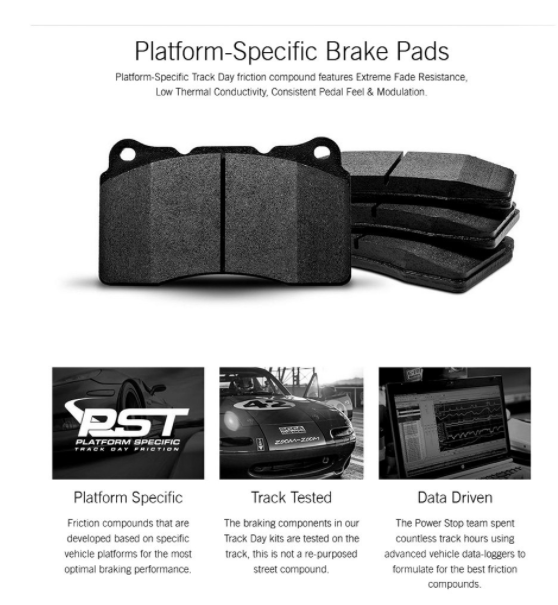 Power Stop® (05-23) Mopar SRT Track Day Plain Rear Brake Kit (4/6-Piston Front Calipers)