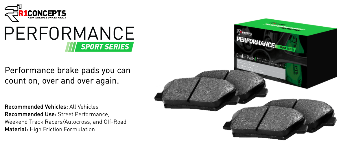 R1 Concepts® (16-24) Camaro SS Performance Sport Series Front Brake Pads (BREMBO 6-PISTON FRONT CALIPERS)