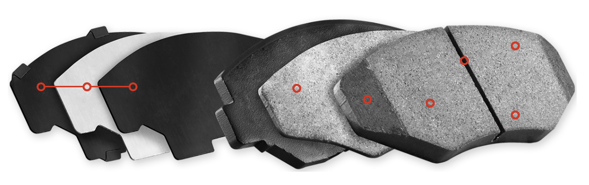 R1 Concepts® (16-24) Camaro SS Semi-Metallic Series Brake Pads (BREMBO 6-PISTON FRONT CALIPERS)