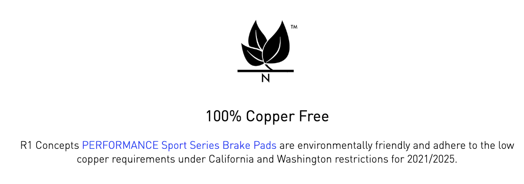 R1 Concepts® (16-24) Camaro SS Performance Sport Series Front Brake Pads (BREMBO 4-PISTON FRONT CALIPERS)