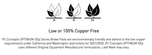 R1 Concepts® (16-23) Camaro LT Optimum OEp Series Brake Pads