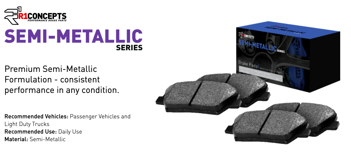 R1 Concepts® (11-23) Mopar 3.6L/5.7L Semi-Metallic Series Brake Pads