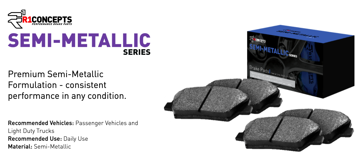 R1 Concepts® (16-23) Camaro 2.0L Semi-Metallic Series Brake Pads