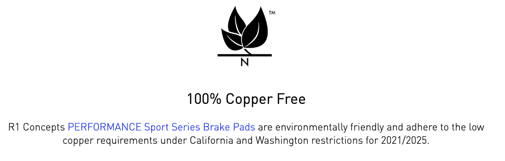 R1 Concepts® (10-15) Camaro SS Performance Sport Series Front Brake Pads