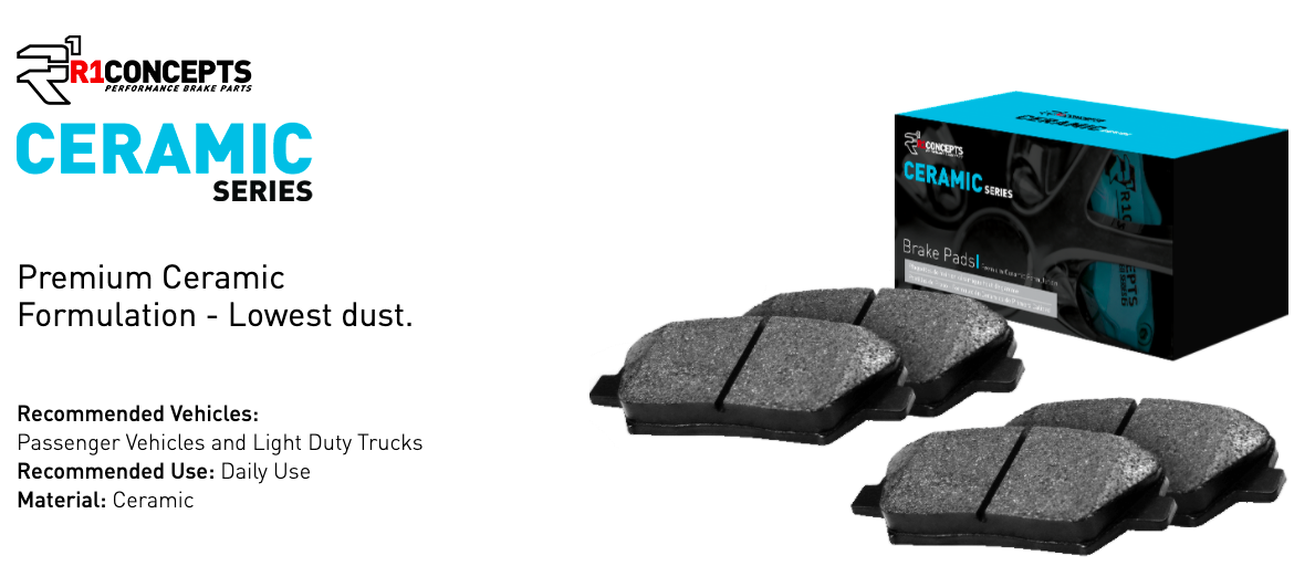 R1 Concepts® (15-17) Mustang V6 Ceramic Series Brake Pads
