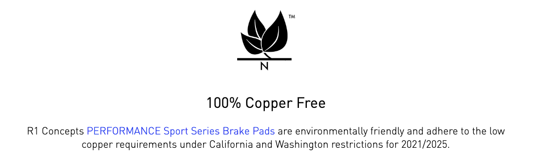 R1 Concepts® (15-17) Mustang V6 Performance Sport Series Brake Pads