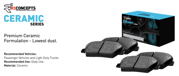R1 Concepts® (11-14) Mustang GT/Boss 302 Ceramic Series Brake Pads (AUTOMATIC TRANSMISSION)