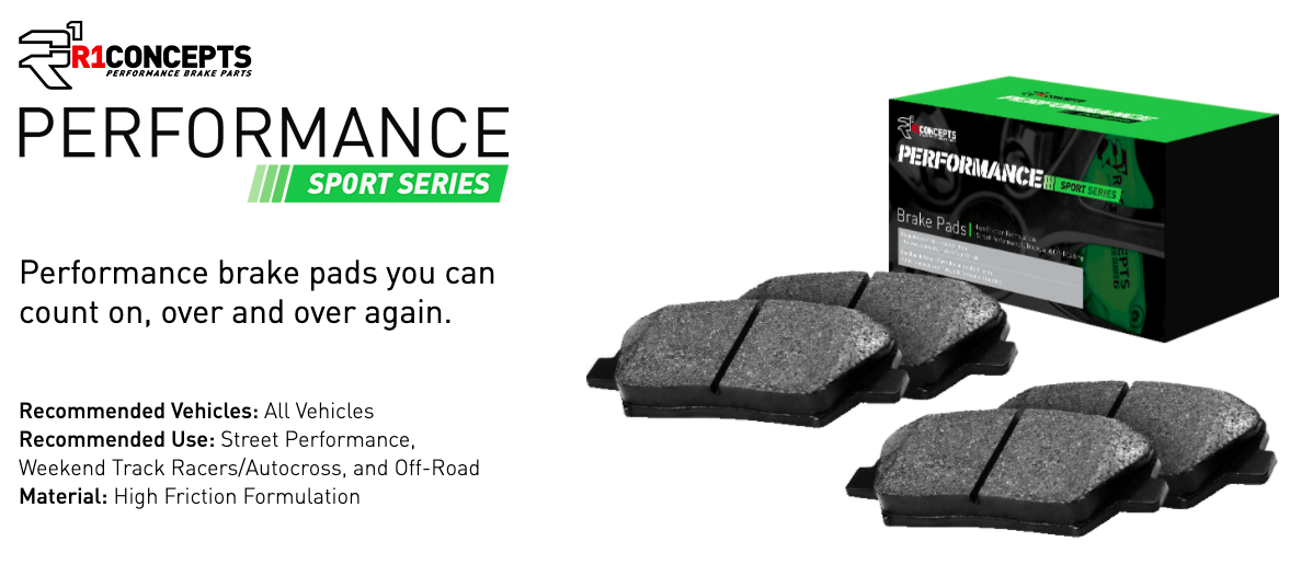 R1 Concepts® (07-12) GT500 Performance Sport Series Brake Pads