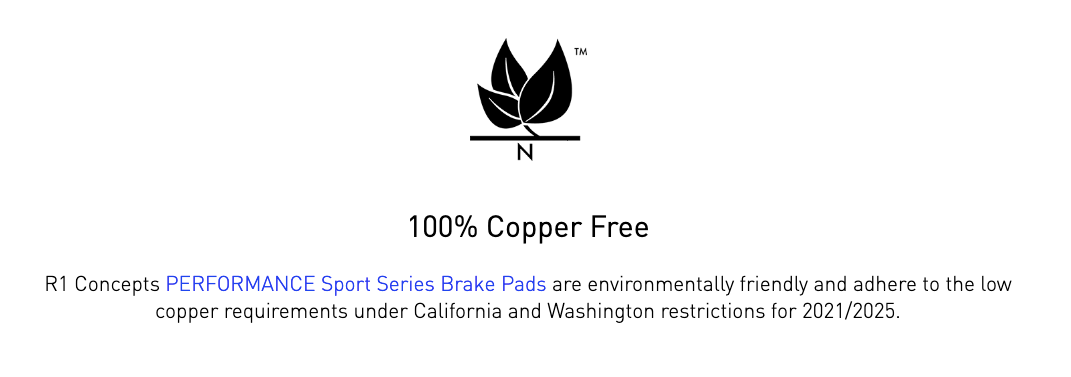 R1 Concepts® (07-12) GT500 Performance Sport Series Brake Pads