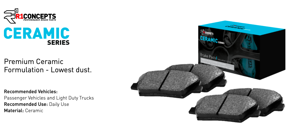 R1 Concepts® (05-10) Mustang V6 Ceramic Series Brake Pads
