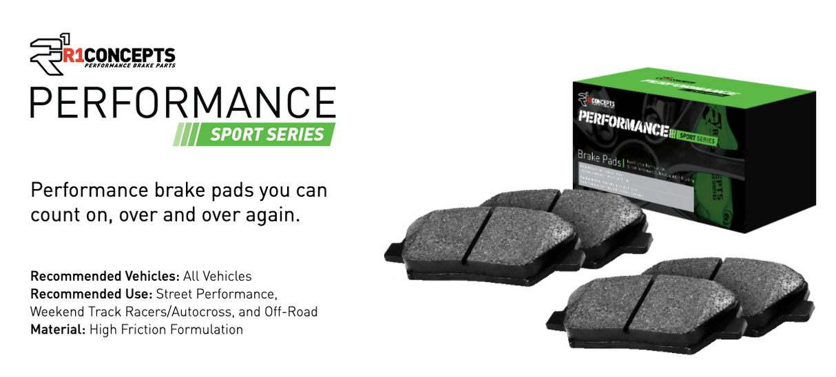 R1 Concepts® (17-19) Corvette Grand Sport Performance Sport Series Rear Brake Pads