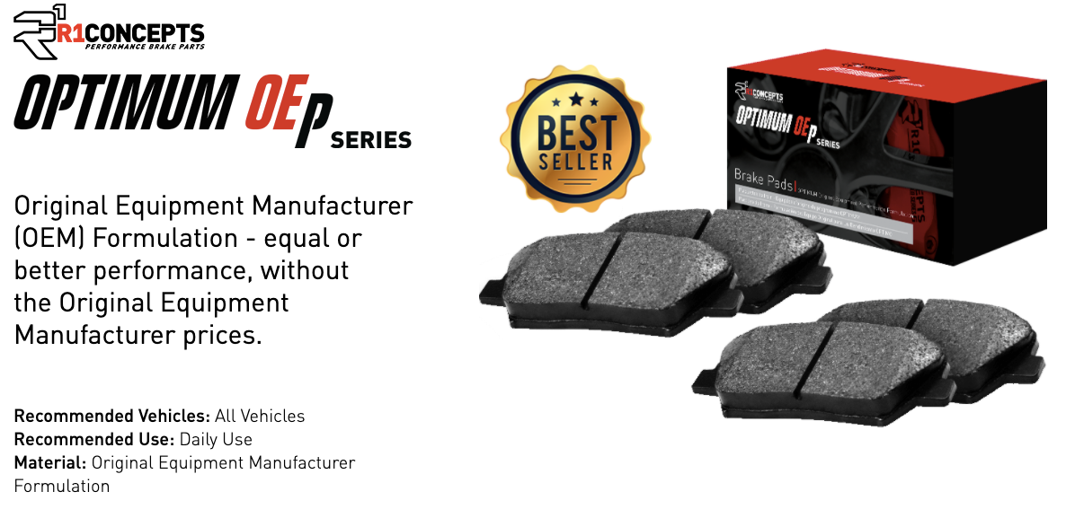 R1 Concepts® (17-19) Corvette Grand Sport Optimum OEp Series Brake Pads (IRON ROTORS)