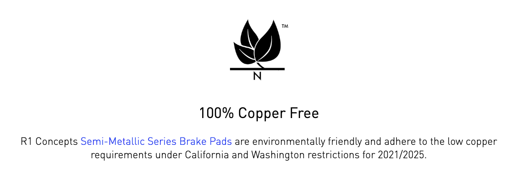 R1 Concepts® (14-18) Silverado/Sierra Semi-Metallic Series Brake Pads