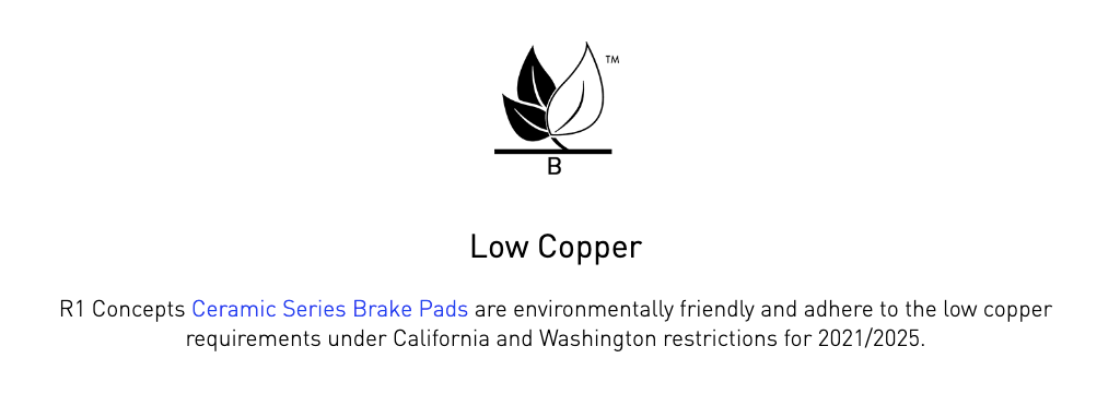 R1 Concepts® (18-23) Jeep Trackhawk Ceramic Series Rear Brake Pads
