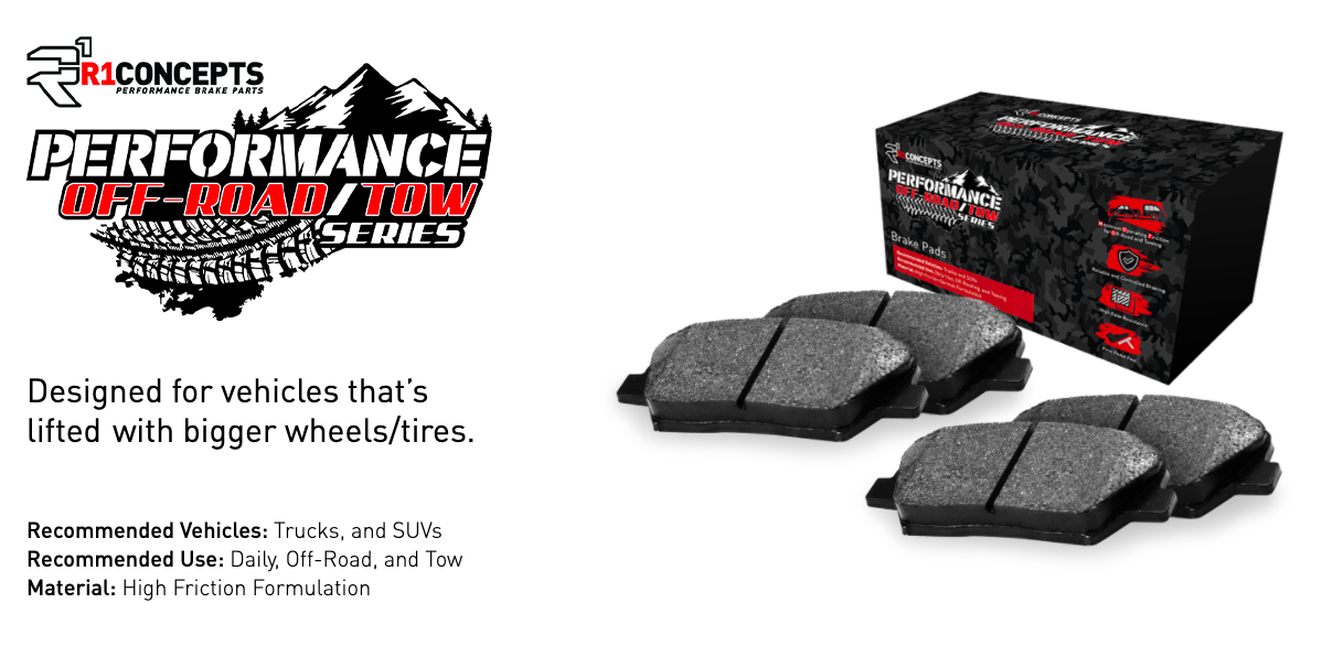 R1 Concepts® (18-21) Jeep Trackhawk Performance Off-Road/Tow Series Rear Brake Pads