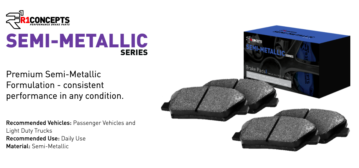 R1 Concepts® (11-23) Grand Cherokee 5.7L Semi-Metallic Series Brake Pads
