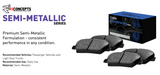 R1 Concepts® (11-23) Grand Cherokee 5.7L Semi-Metallic Series Brake Pads