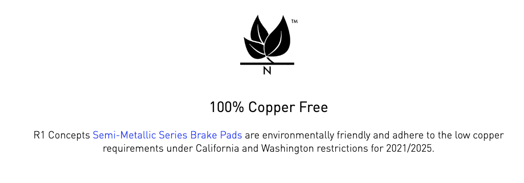 R1 Concepts® (11-23) Grand Cherokee 5.7L Semi-Metallic Series Brake Pads
