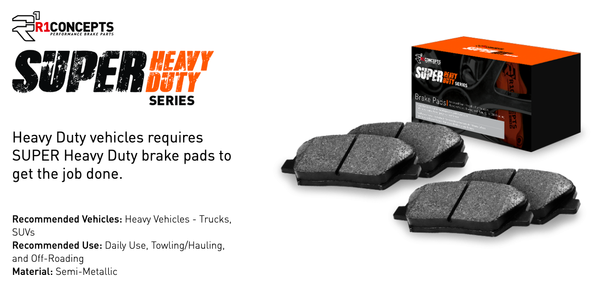 R1 Concepts® (11-23) Grand Cherokee 5.7L Super Heavy Duty Series Brake Pads